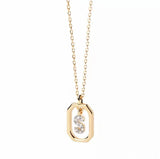 925 Sterling Silver CZ Plated Dainty Letter Necklace - 26 Options