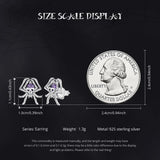 925 Sterling Silver Spider/Skull Cubic Zirconia Earrings - 4 Options