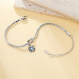 Stainless Steel Flower Knot Double Snake Chain Bracelet - 10 Options