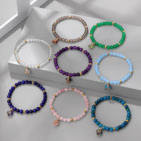 Natural Stone Heart Bracelet - 11 Options