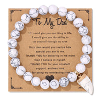 Natural Stone Family Themed Bead Bracelet - 3 sizes - 33 Options