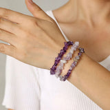 Fashion Irregular Natural Stone Bracelet Set - 16 Options