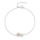 925 Sterling Silver Dainty Cherry Blossom Bracelet