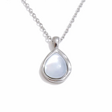 Stainless Steel Necklace Tear Drop Shell Necklace
