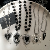 Fashion Gothic Black Pendant Black Necklace - 6 Options