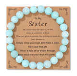Natural Stone Family Themed Bead Bracelet - 3 sizes - 33 Options