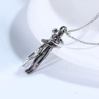 Stainless Steel Embracing Couple Necklace - 8 Options