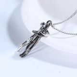 Stainless Steel Embracing Couple Necklace - 8 Options