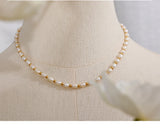 Stainless Steel Freshwater Pearl Gold Colour Necklace