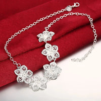 925 sterling silver Flower 2pc Set