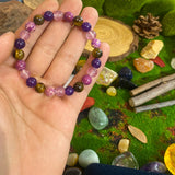 Fashion Tiger Eye/Rose Quartz Stone Bracelet