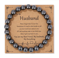 Natural Stone Family Themed Bead Bracelet - 3 sizes - 33 Options