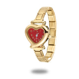 Stainless Steel 9MM Italian Charm Heart Watch - 13 Options
