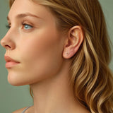 925 Sterling Silver Dainty Cubic Zirconia Heart Earrings - 2 Colours
