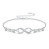925 Sterling Silver Infinity Solitaire Bracelet