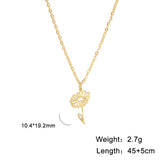 Stainless Steel Birth Flower Necklace - 2 Colours - 12 Options