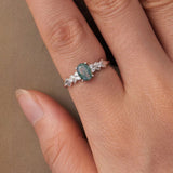 925 Sterling Silver Agate Ring