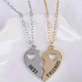 Fashion 2pcs Best Friend Heart Necklace/Keyring/Set