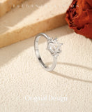 925 Sterling Silver Hexagon Cubic Zirconia Ring
