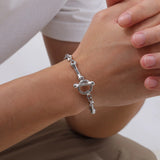 Fashion Skull Bones Link T Bar Bracelet