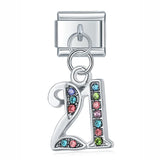 Stainless Steel Birthday Italian Charm - 3 Designs