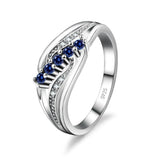 Fashion Wavy 2 Colour CZ Ring - 3 Colours