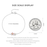 925 Sterling Silver Original Pink Cherry Blossom Bracelet