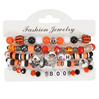 4Pcs Halloween Clay Beaded Bracelet Set - 6 Options