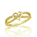 Fashion Twisted Heart Ring - 2 Colours