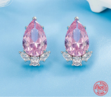 925 Sterling Silver Water Drop CZ Earrings - 3 Colours