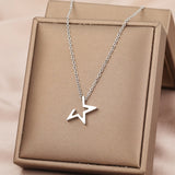 Stainless Steel Incomplete Star Necklace - 2 Colours