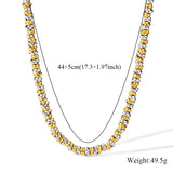 Stainless Steel Metal 2-Colour Necklace/Bracelet/Set - 2 Designs