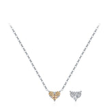 925 Sterling Silver Birthstone Heart Necklace - 12 Options