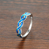 Fashion Opal Interwoven Ring - 2 Colours