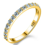 925 Sterling Silver Moissanite Eternity Ring - 4 Options