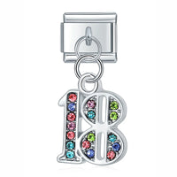 Stainless Steel Birthday Italian Charm - 3 Designs