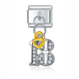 Stainless Steel Birthday Italian Charm - 3 Designs