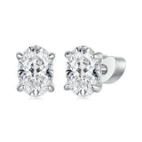 925 Sterling Silver Simple CZ Small Ball/Flat Back Studs - 12 Options