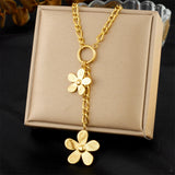 Fashion Stainless Steel Golden Colour Necklace - 11 Options