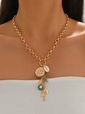 Fashion Ocean Themed Chunky Gold Coloured Necklace