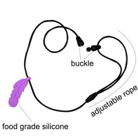 Silicone Feather Chew/Anxiety Necklace - 5 Colours