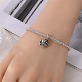 925 Sterling Silver Skeletal Hand on Heart Charm