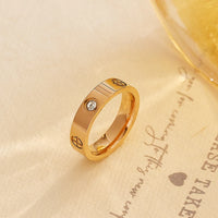 Stainless Steel Classic Cross CZ Ring - 9 Options
