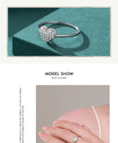 925 Sterling Silver Heart Cluster Ring - 2 Colours