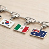 Stainless Steel 10mm Country Flag Charms - 24 Options