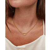 Stainless Steel Paperclip CZ Necklace - 2 Colours