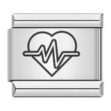 Stainless Steel Heart Italian Charm - 9 Options