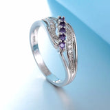 Fashion Wavy 2 Colour CZ Ring - 3 Colours