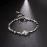Stainless Steel Celtic Knot Figaro Link Bracelet - 2 Colours