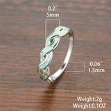 Fashion Opal Interwoven Ring - 2 Colours